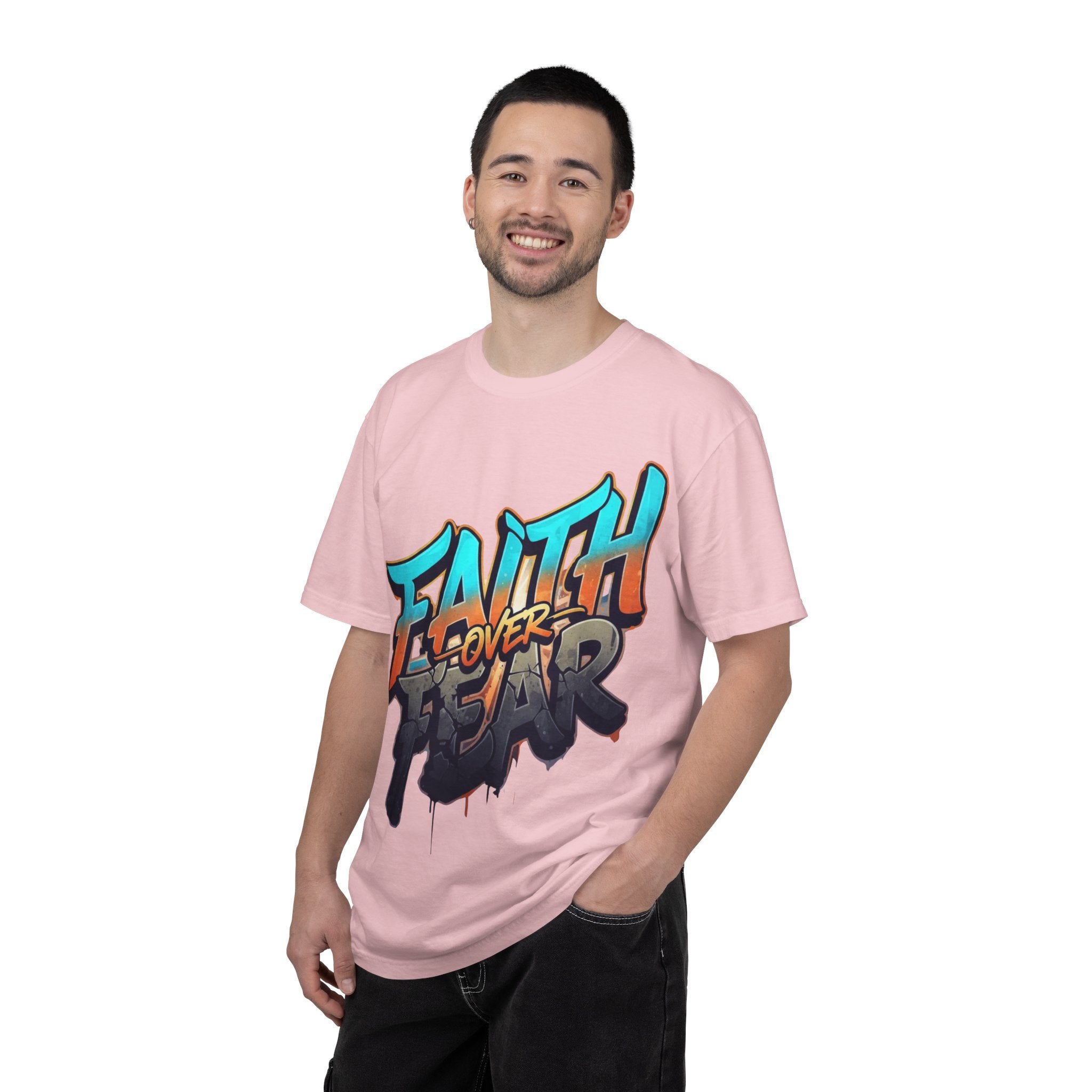 Faith Over Fear T-shirt | Graffiti Typography, Inspirational Christian Streetwear