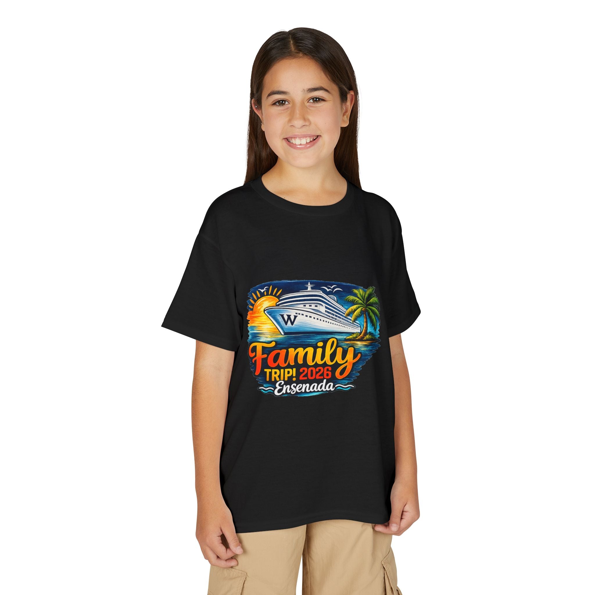 Family Cruise Trip 2026 Youth T-Shirt | Personalized Wooten Ship Design