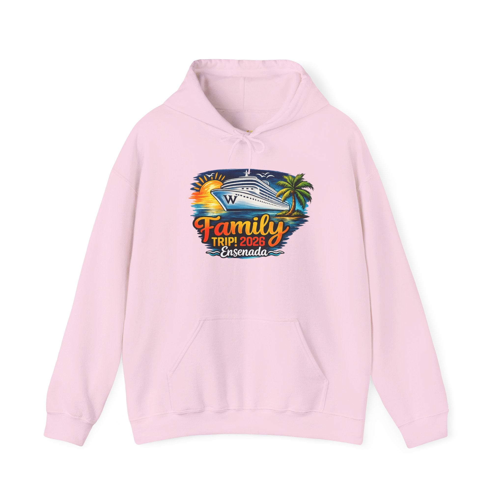 Family Cruise Tropical Logo Hoodie | Personalized Wooten Ship Trip 2026