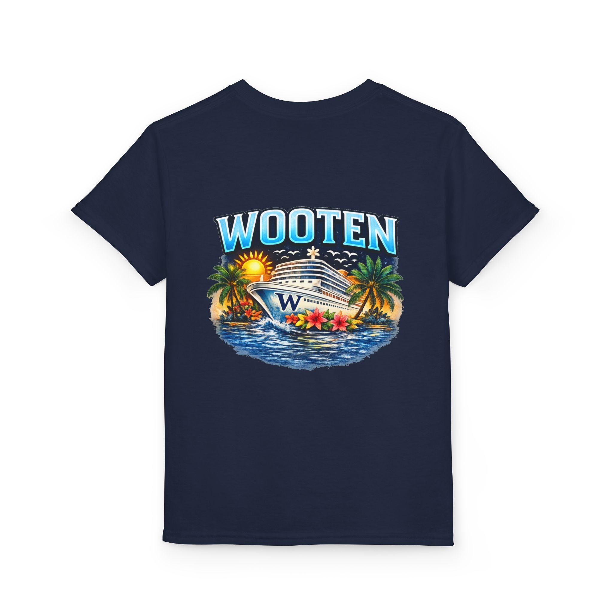 Family Cruise Trip 2026 Youth T-Shirt | Personalized Wooten Ship Design