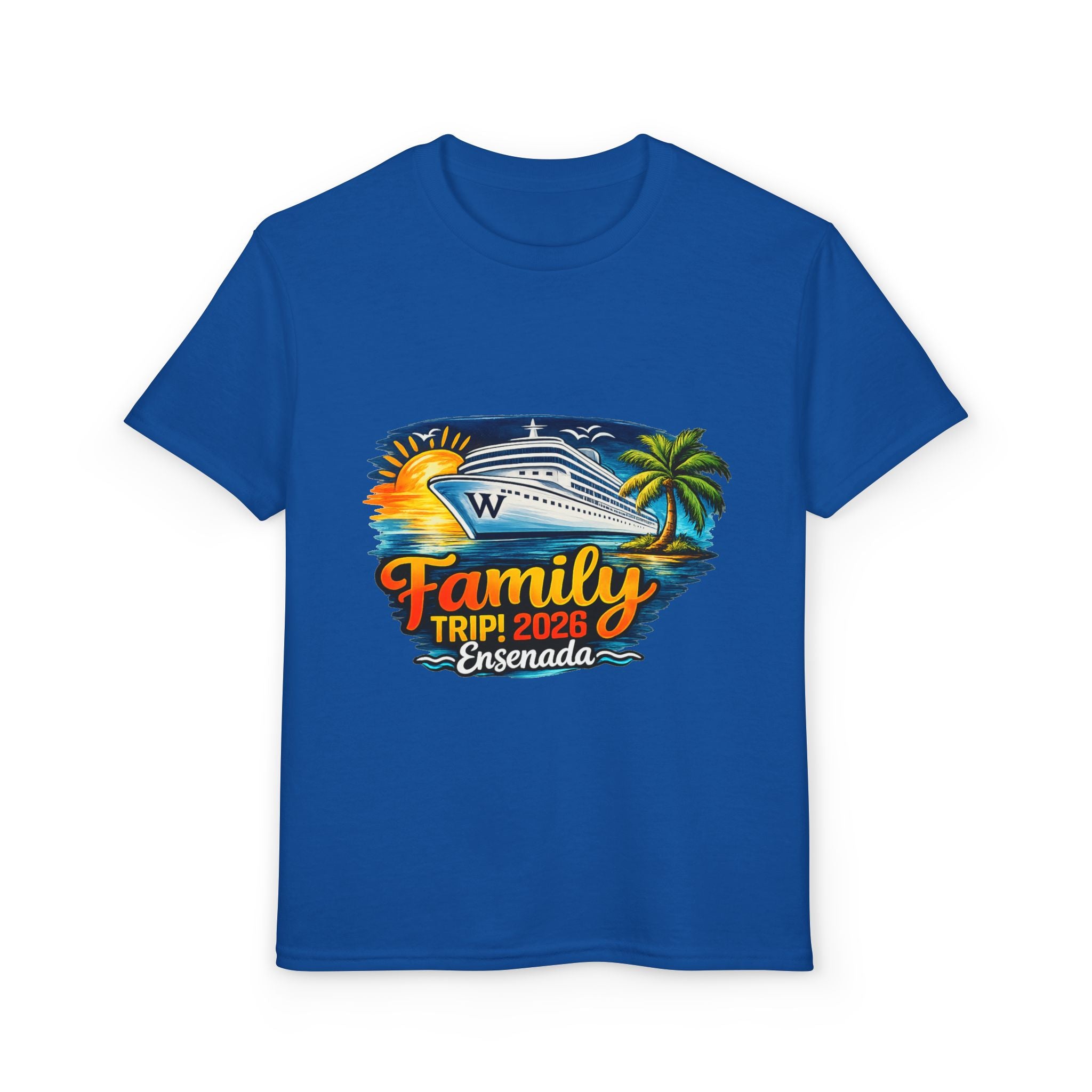 Family Cruise Trip 2026 Youth T-Shirt | Personalized Wooten Ship Design