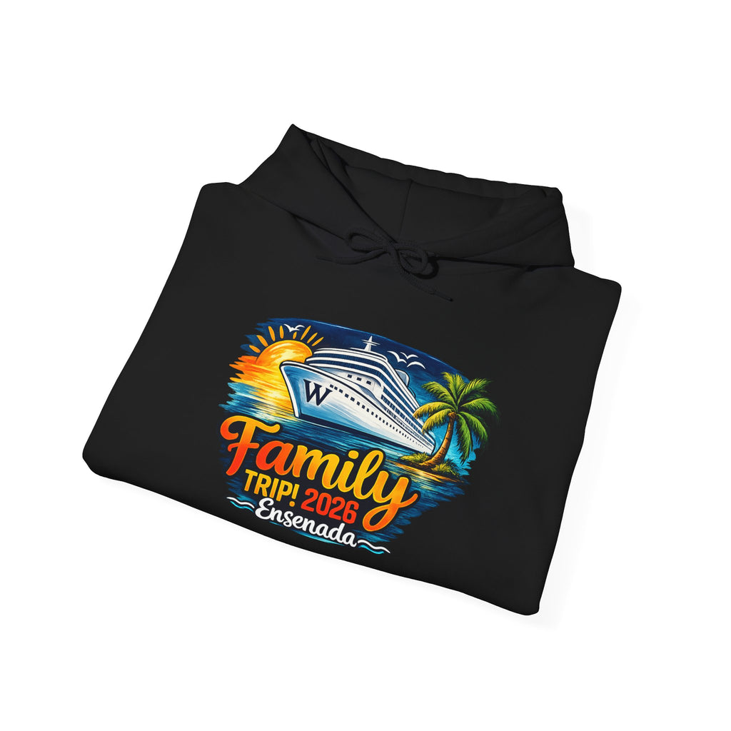 Family Cruise Tropical Logo Hoodie | Personalized Wooten Ship Trip 2026