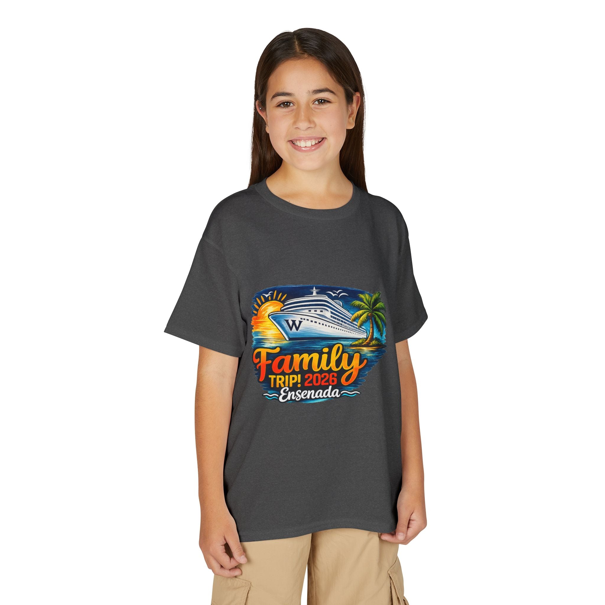 Family Cruise Trip 2026 Youth T-Shirt | Personalized Wooten Ship Design