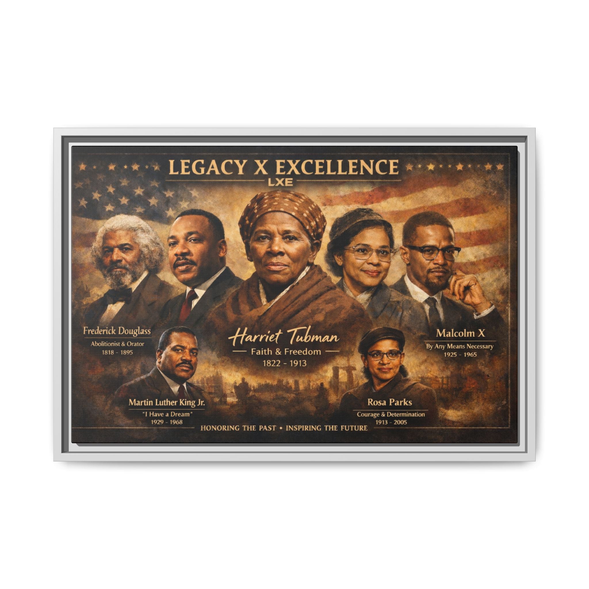 Legacy x Excellence Historical Leaders Matte Canvas, Framed