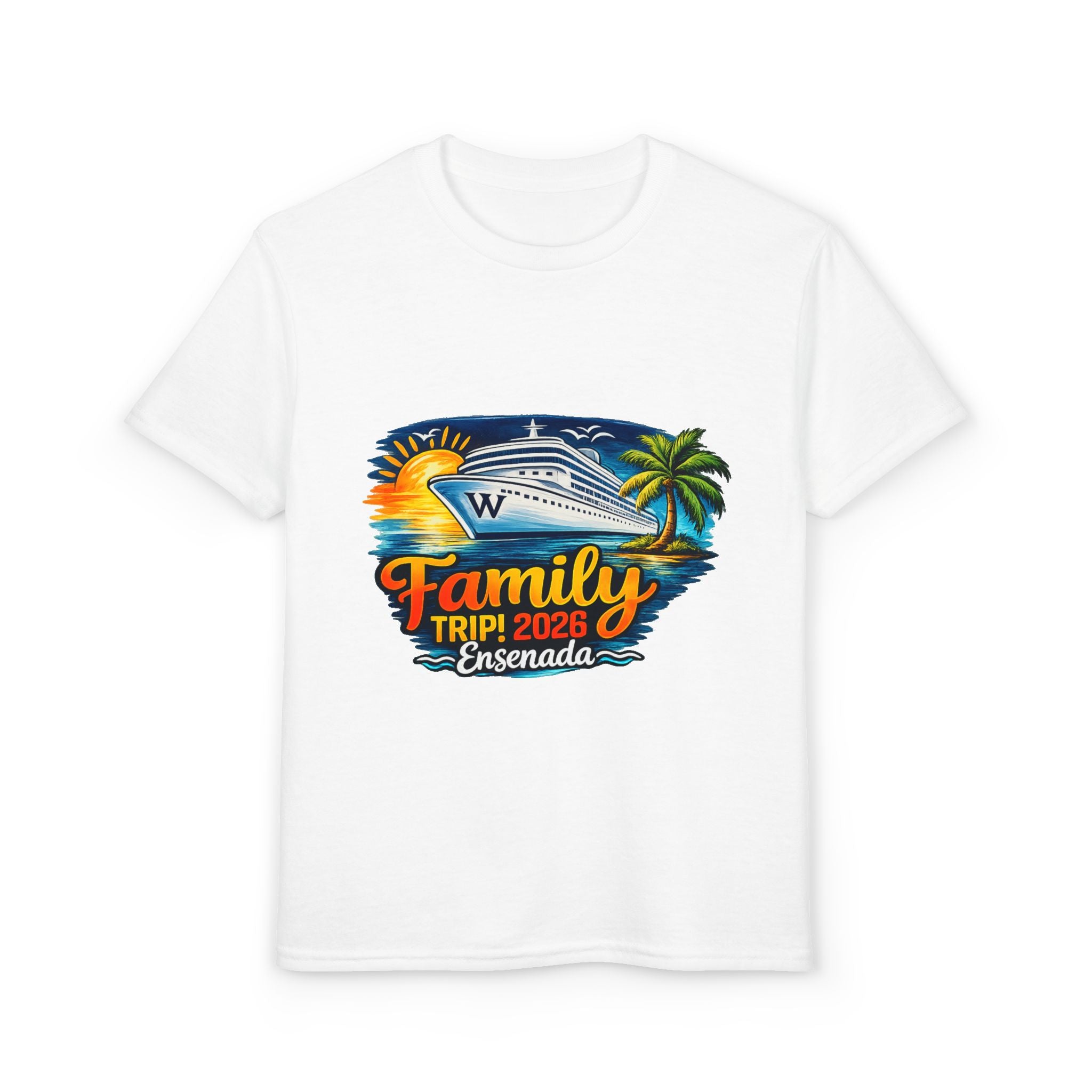 Family Cruise Trip 2026 Youth T-Shirt | Personalized Wooten Ship Design