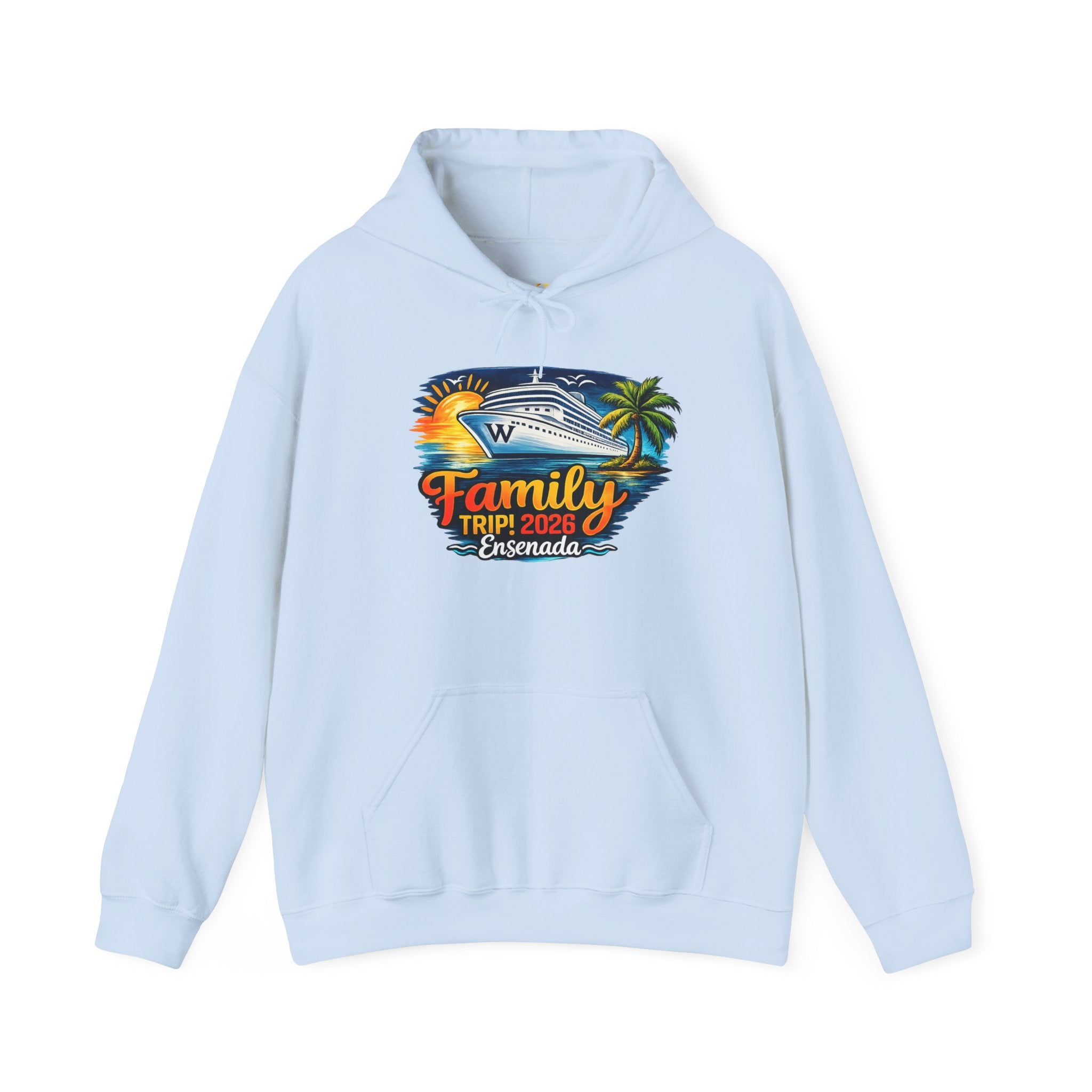 Family Cruise Tropical Logo Hoodie | Personalized Wooten Ship Trip 2026