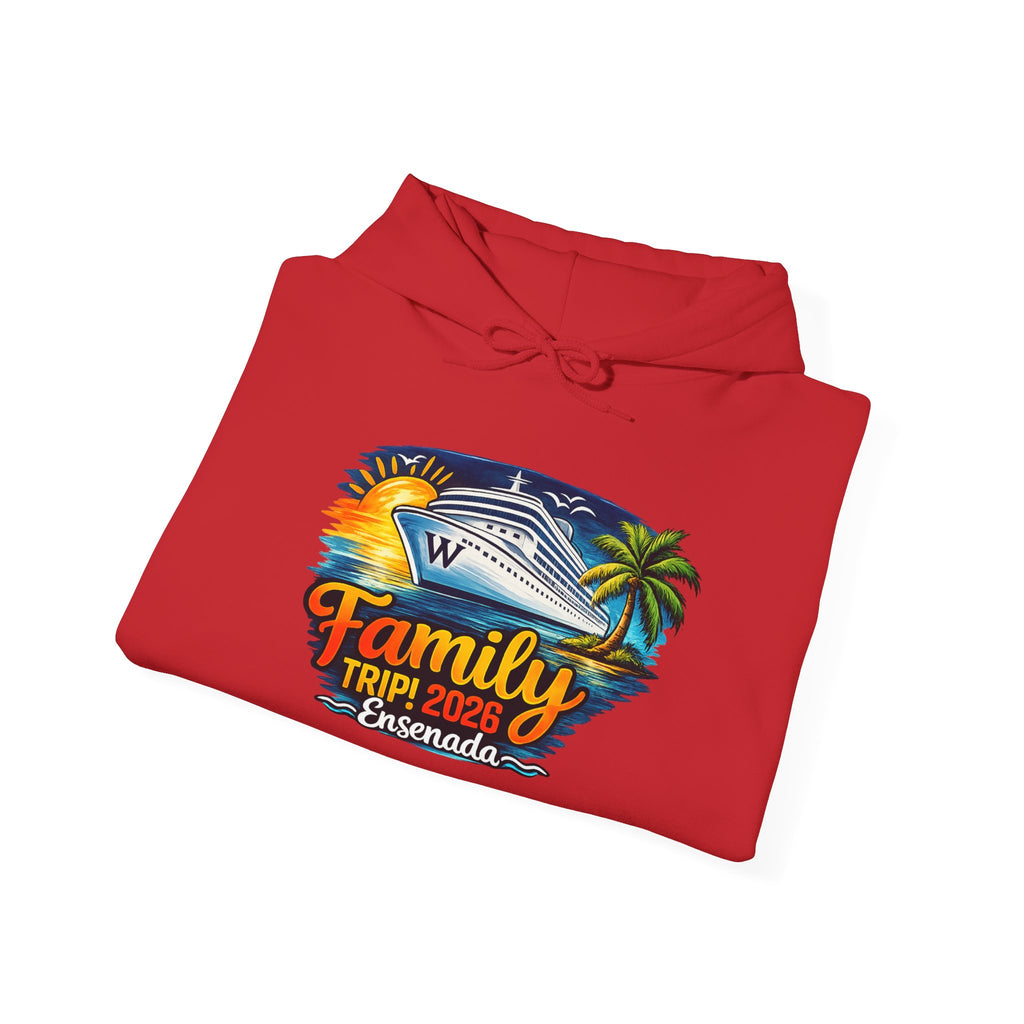 Family Cruise Tropical Logo Hoodie | Personalized Wooten Ship Trip 2026