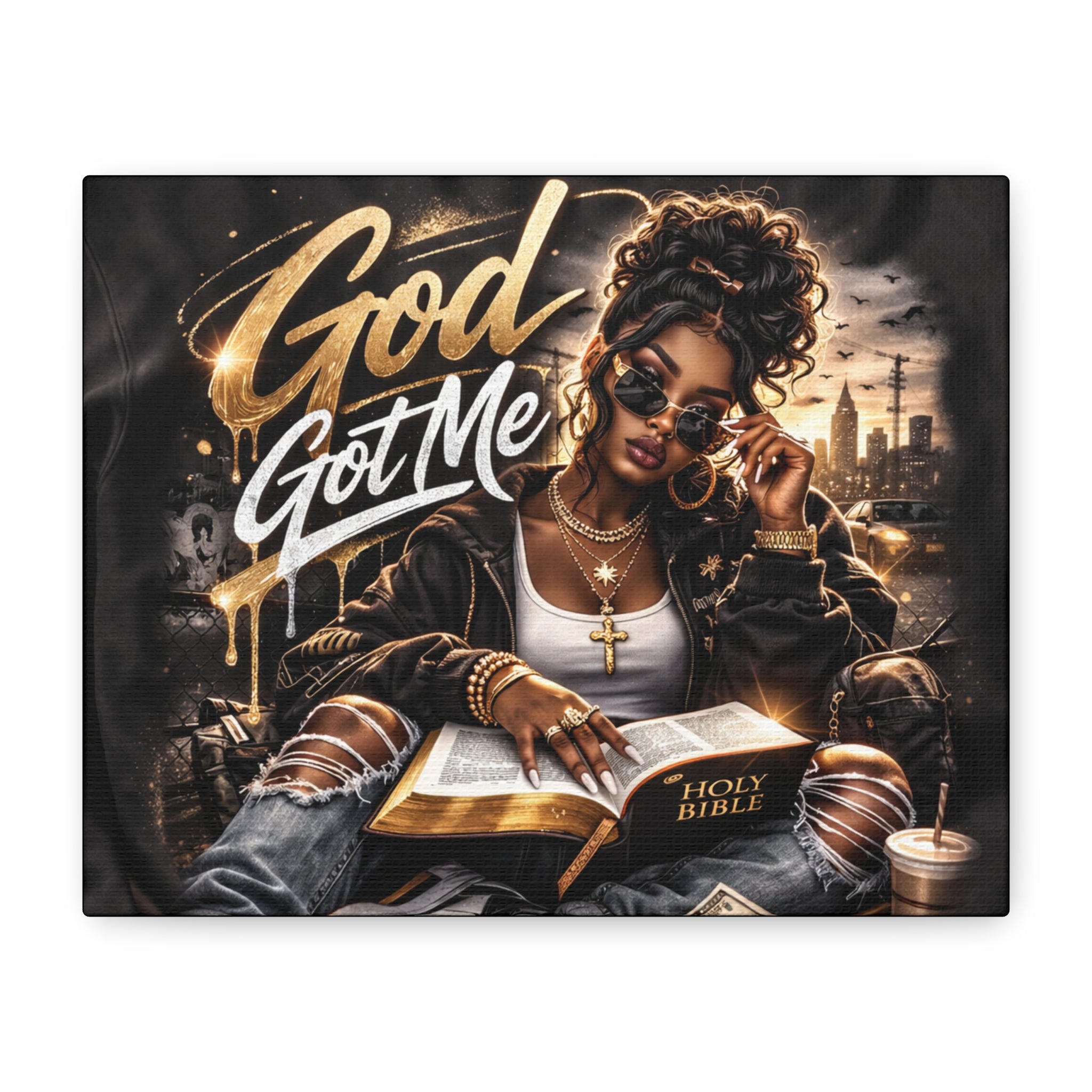 God Got Me Canvas | Matte Stretched Wall Art